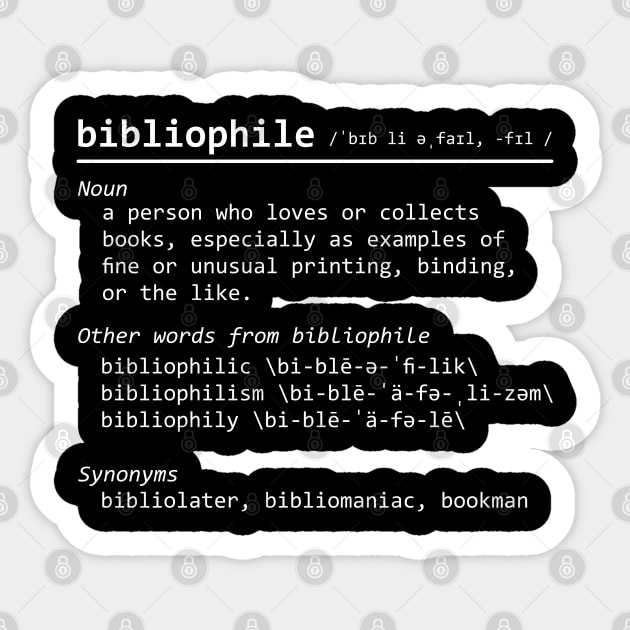 Bibliophile - Born to read Sticker by All About Nerds
